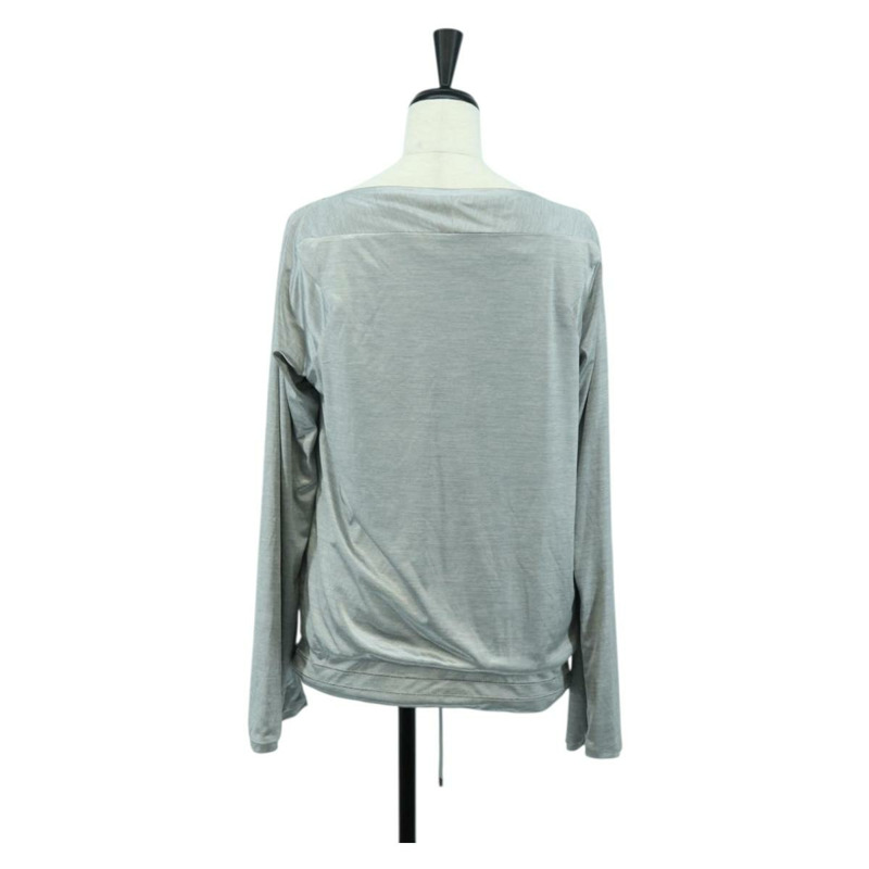 【日本直送】香奈兒 (CHANEL) CC 銀色黏膠纖維上衣,36 碼,正品,貨號 am10856V-1