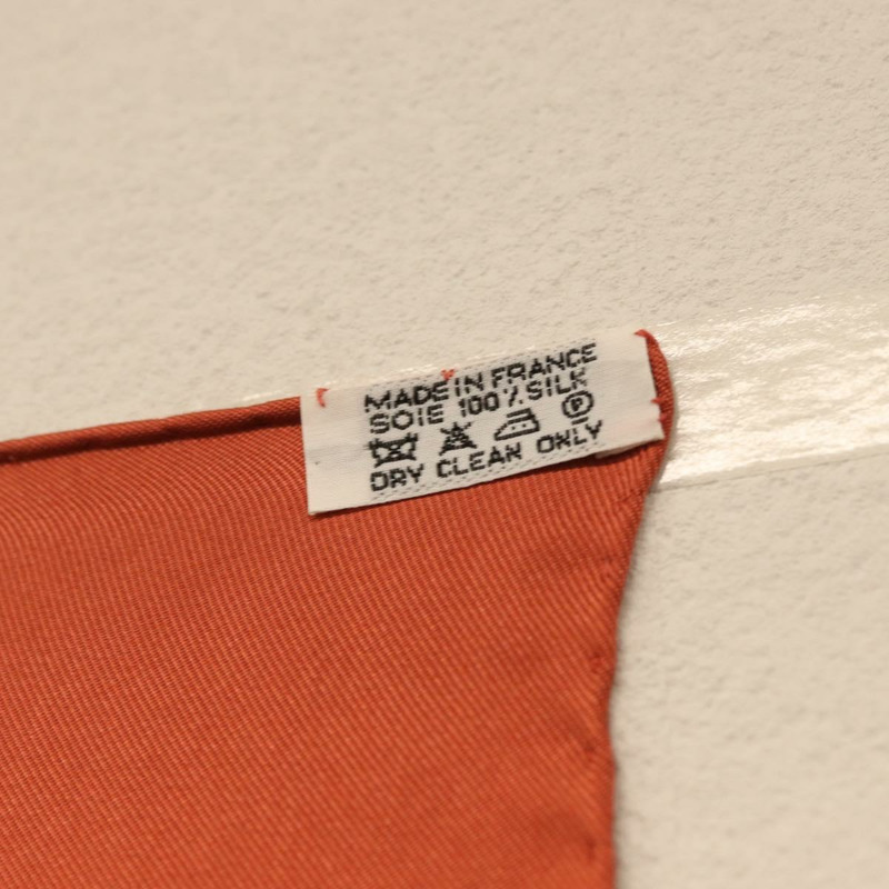 【日本直送】愛馬仕 Carre 90 絲巾 「叢林之戀」 橘色真絲款 Auth am10854V-10