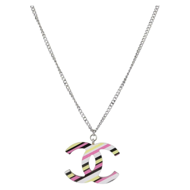 【日本直送】香奈兒 COCO 標誌項鍊，塑膠材質，多色，CC 標誌，正品編號 172418M-0