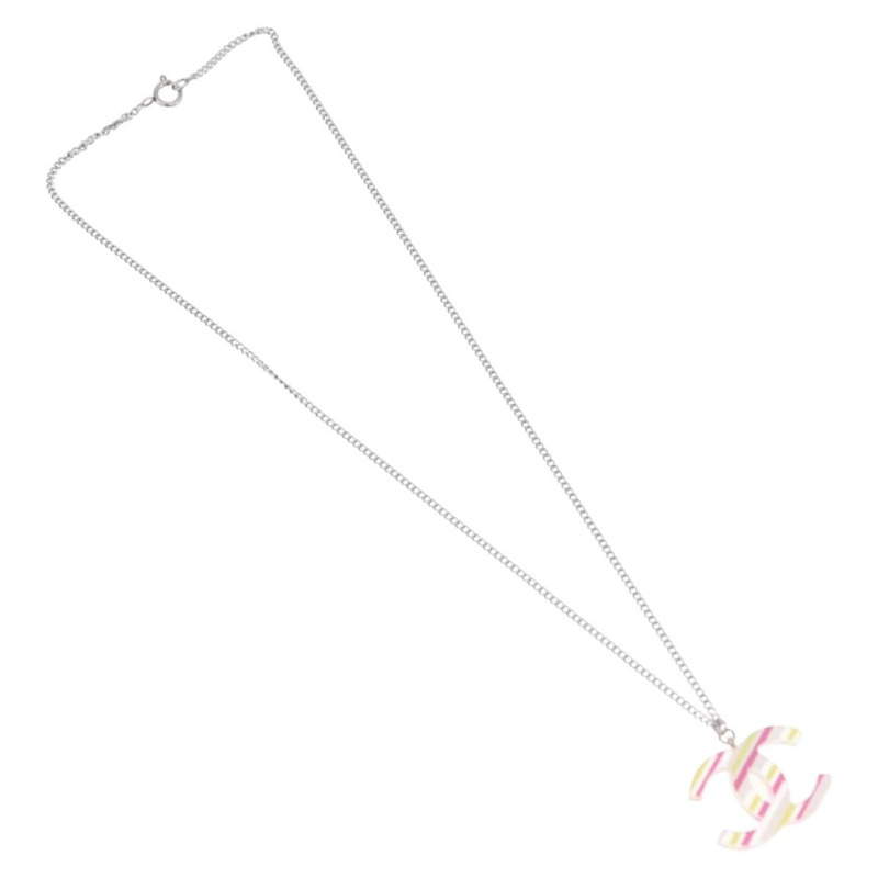 【日本直送】香奈兒 COCO 標誌項鍊，塑膠材質，多色，CC 標誌，正品編號 172418M-1