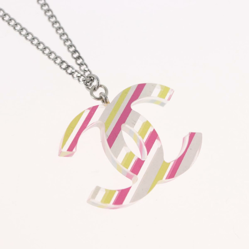 【日本直送】香奈兒 COCO 標誌項鍊，塑膠材質，多色，CC 標誌，正品編號 172418M-2