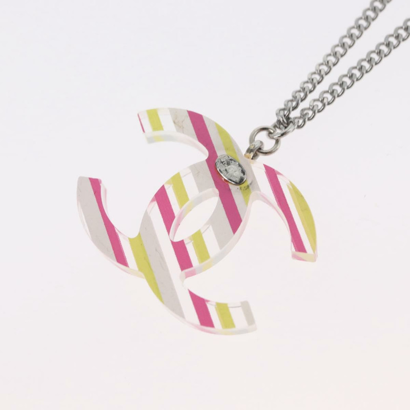 【日本直送】香奈兒 COCO 標誌項鍊，塑膠材質，多色，CC 標誌，正品編號 172418M-9