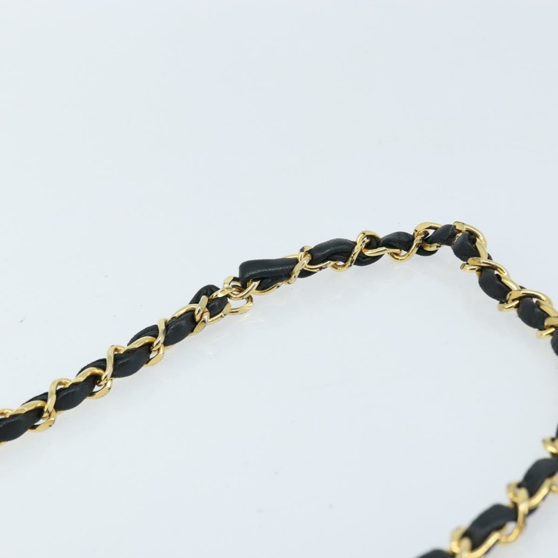 【日本直送】香奈兒鏈條肩背包 漆皮 黑色 金色 CC 標誌 Auth bs32777-7