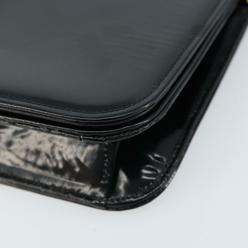 【日本直送】香奈兒鏈條肩背包 漆皮 黑色 金色 CC 標誌 Auth bs32777-8