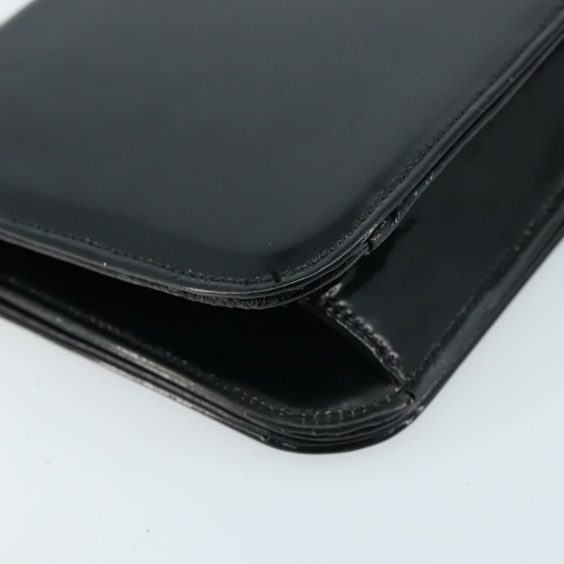 【日本直送】香奈兒鏈條肩背包 漆皮 黑色 金色 CC 標誌 Auth bs32777-15