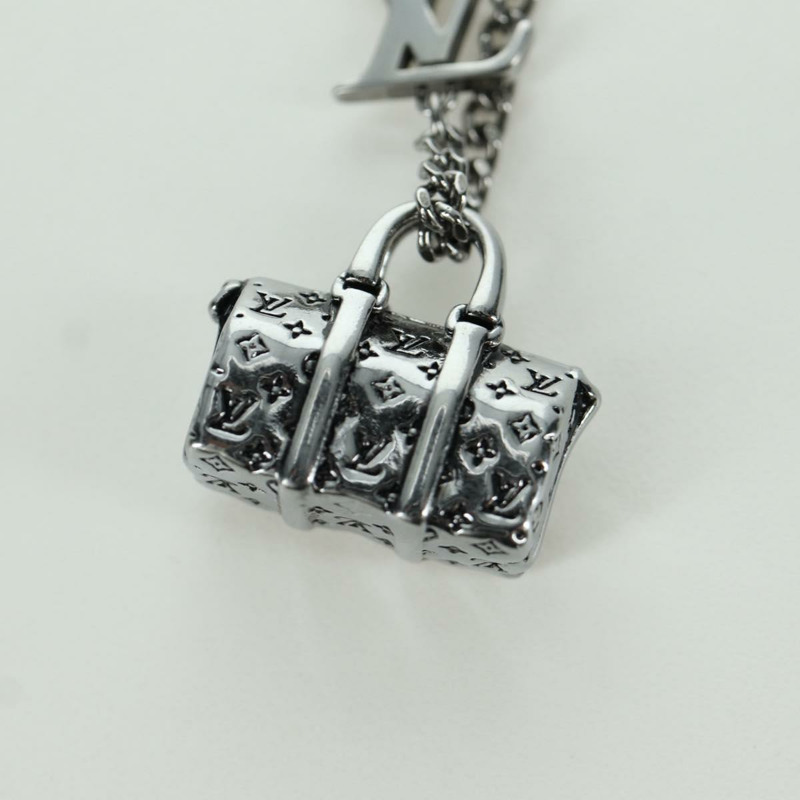【日本直送】路易威登 Keepall 旅行項鍊，金屬銀色 M00914，LV 正品，編號 166997SAM-2