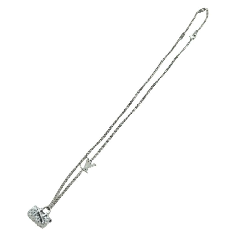 【日本直送】路易威登 Keepall 旅行項鍊，金屬銀色 M00914，LV 正品，編號 166997SAM-9