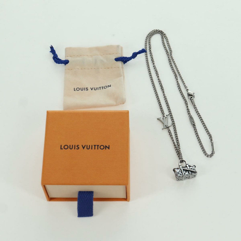 【日本直送】路易威登 Keepall 旅行項鍊，金屬銀色 M00914，LV 正品，編號 166997SAM-11