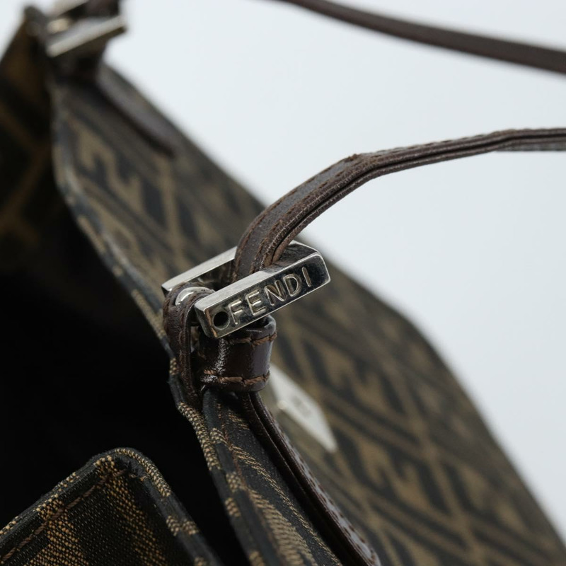 【日本直送】FENDI Zucca帆布Mamma Baguette手袋 黑色棕色 正品 171483V-7