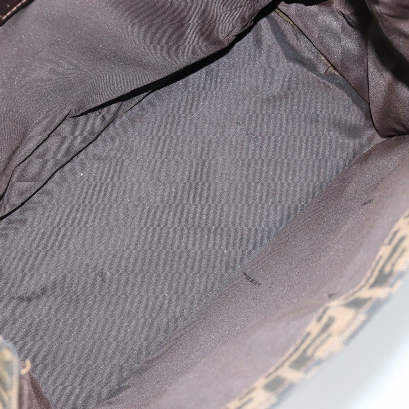 【日本直送】FENDI Zucca帆布Mamma Baguette手袋 黑色棕色 正品 171483V-9