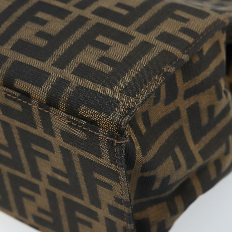 【日本直送】FENDI Zucca帆布Mamma Baguette手袋 黑色棕色 正品 171483V-14