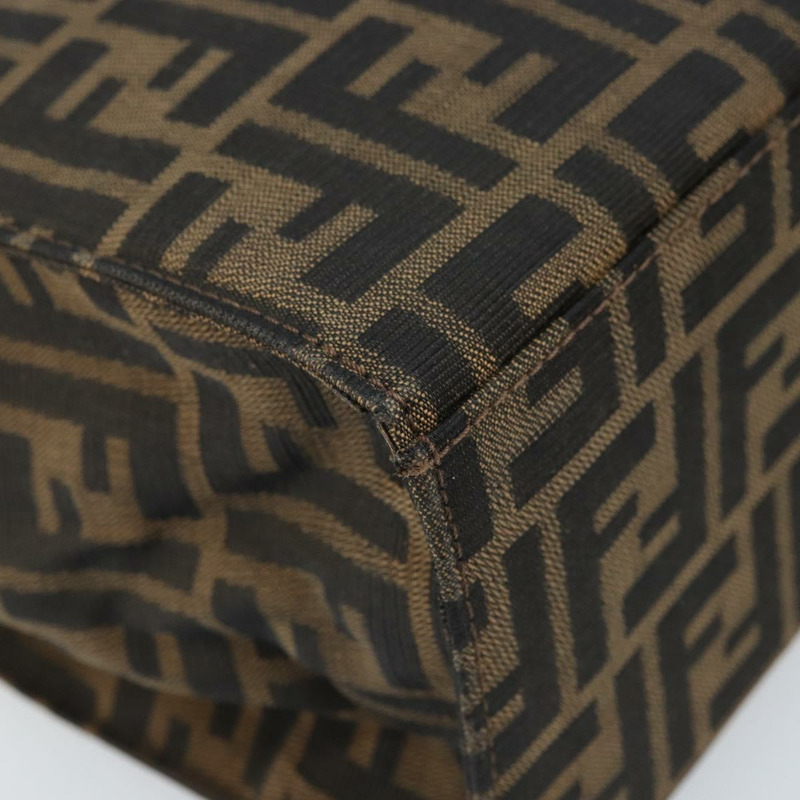 【日本直送】FENDI Zucca帆布Mamma Baguette手袋 黑色棕色 正品 171483V-15