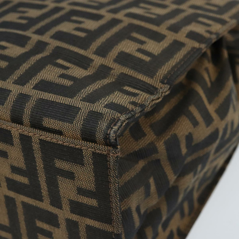 【日本直送】FENDI Zucca帆布Mamma Baguette手袋 黑色棕色 正品 171483V-16