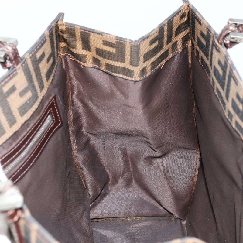 【日本直送】FENDI Zucca帆布Mamma Baguette手袋 黑色棕色 正品 171483V-22