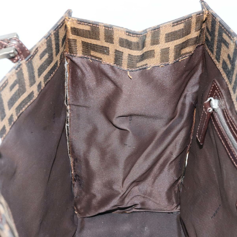 【日本直送】FENDI Zucca帆布Mamma Baguette手袋 黑色棕色 正品 171483V-23