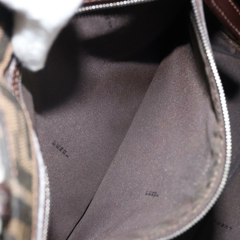 【日本直送】FENDI Zucca帆布Mamma Baguette手袋 黑色棕色 正品 171483V-25