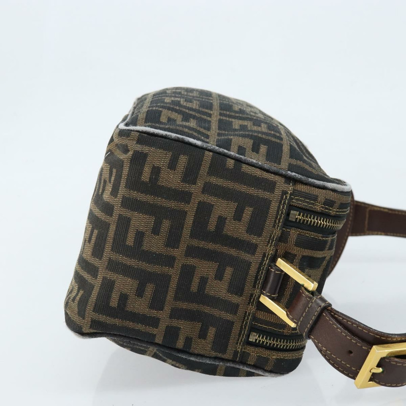 【日本直送】FENDI Zucca帆布單肩包 棕色/黑色 正品 LNZ068-2