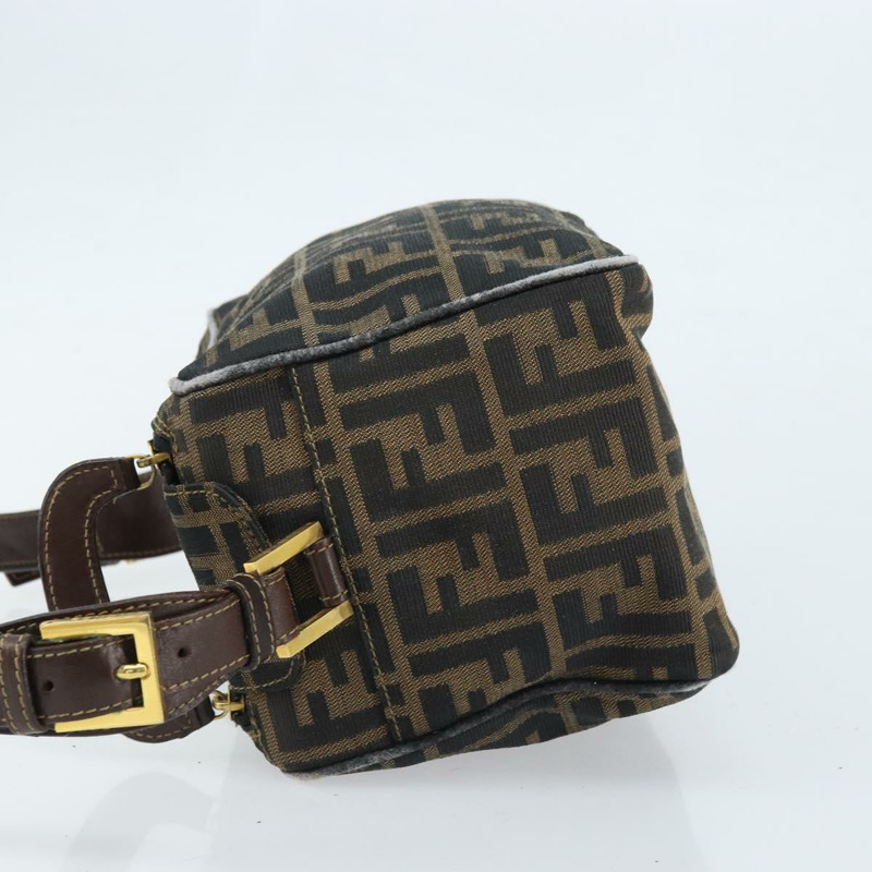 【日本直送】FENDI Zucca帆布單肩包 棕色/黑色 正品 LNZ068-3