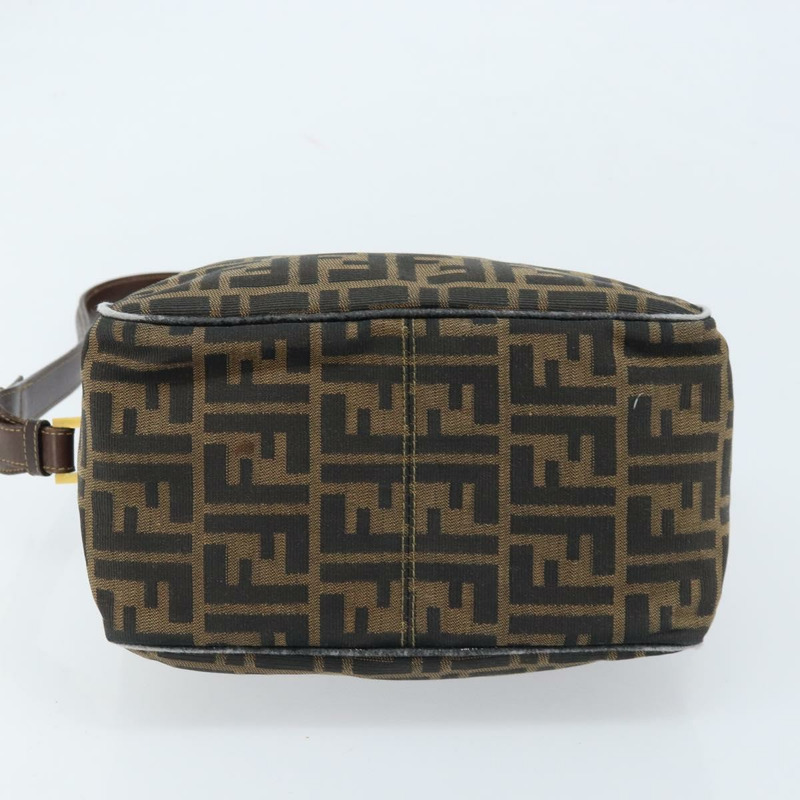 【日本直送】FENDI Zucca帆布單肩包 棕色/黑色 正品 LNZ068-4