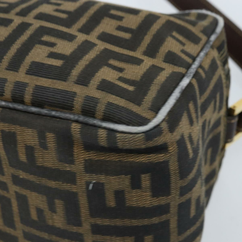 【日本直送】FENDI Zucca帆布單肩包 棕色/黑色 正品 LNZ068-7