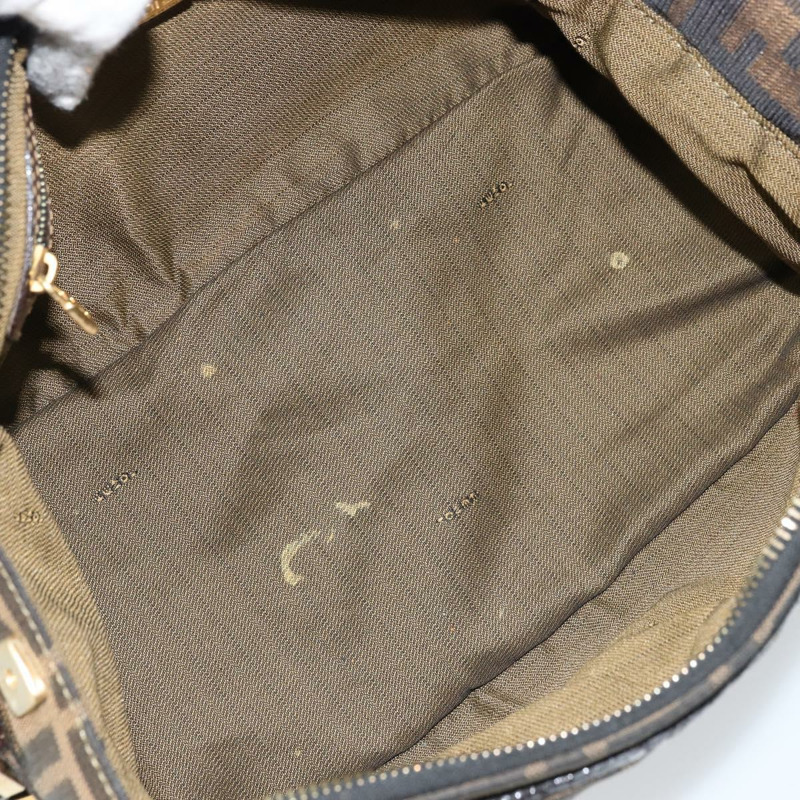 【日本直送】FENDI Zucca帆布單肩包 棕色/黑色 正品 LNZ068-9