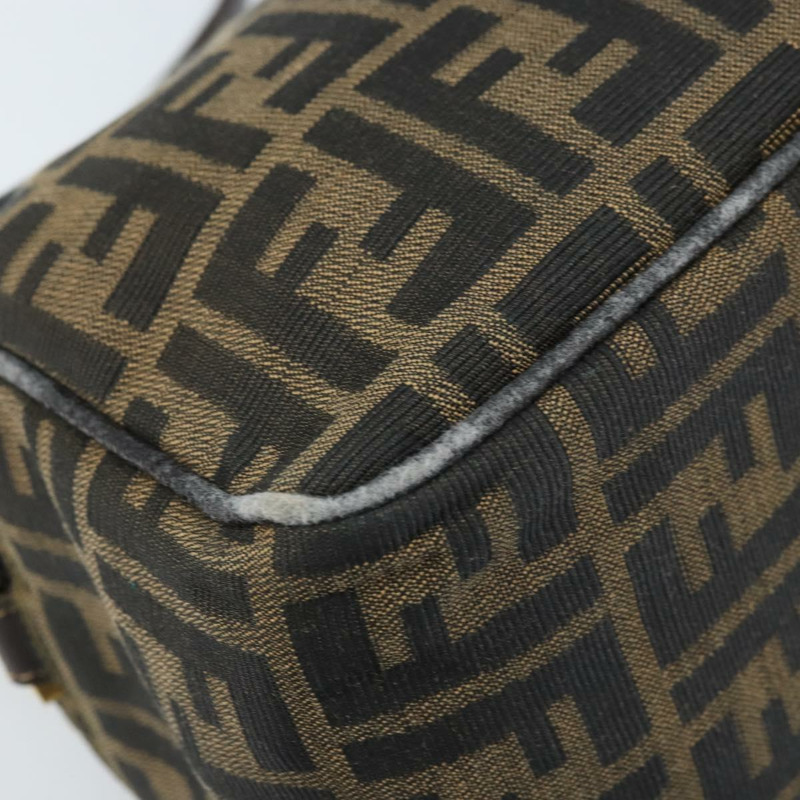 【日本直送】FENDI Zucca帆布單肩包 棕色/黑色 正品 LNZ068-16