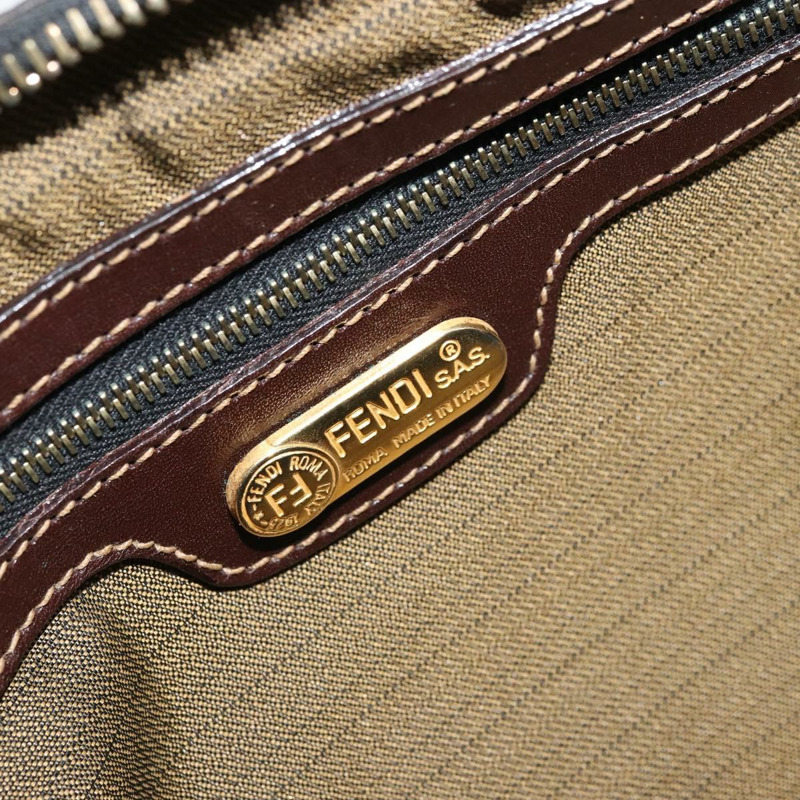 【日本直送】FENDI Zucca帆布單肩包 棕色/黑色 正品 LNZ068-18