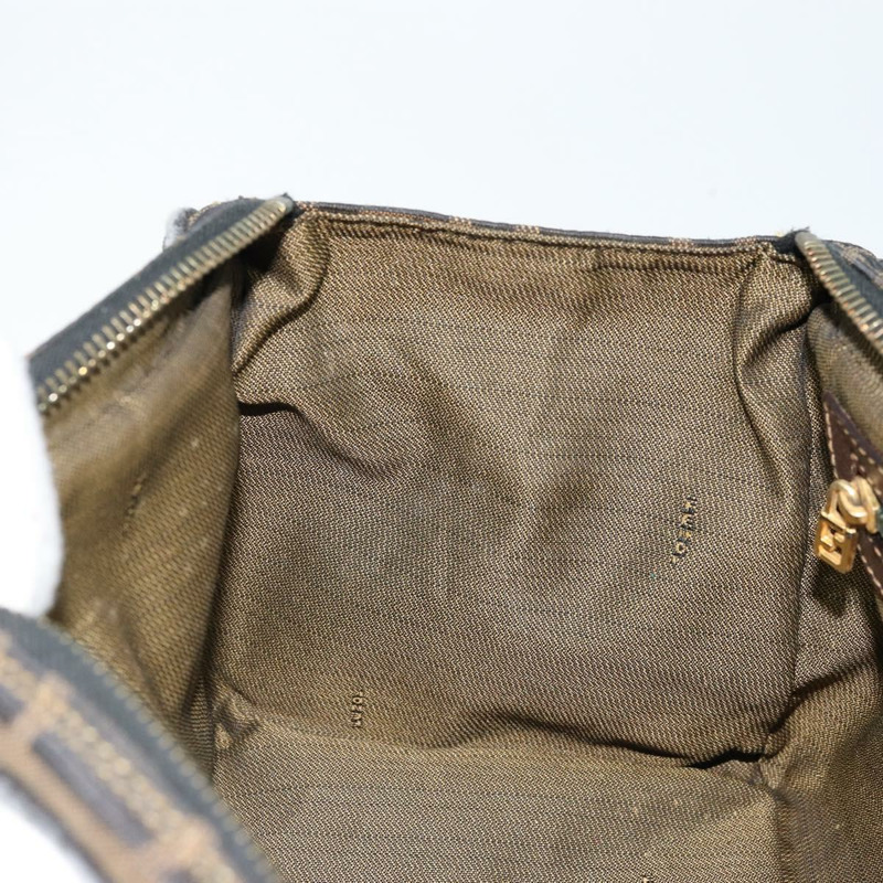 【日本直送】FENDI Zucca帆布單肩包 棕色/黑色 正品 LNZ068-20