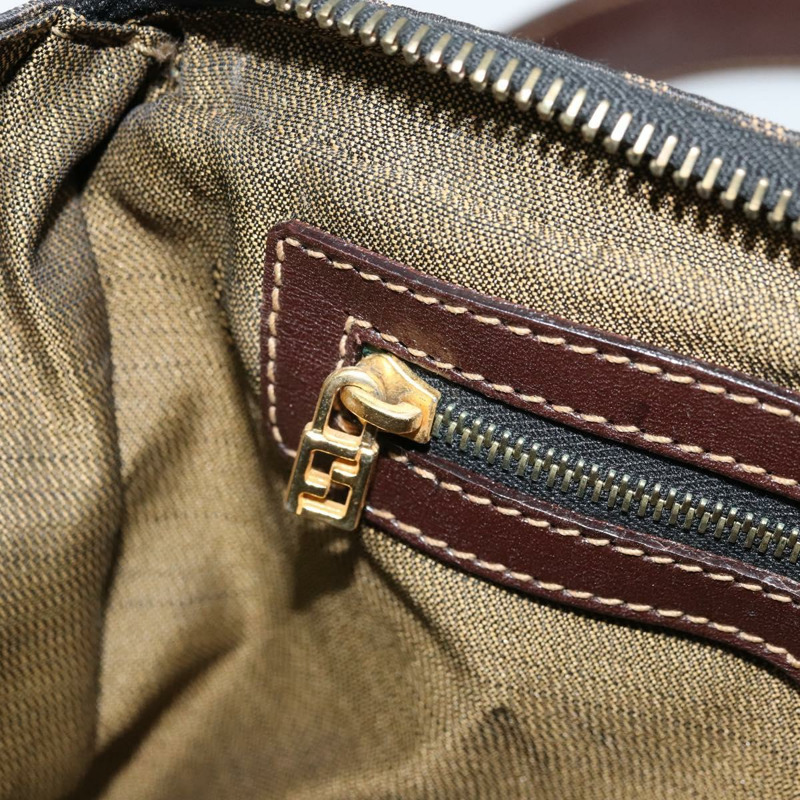 【日本直送】FENDI Zucca帆布單肩包 棕色/黑色 正品 LNZ068-21