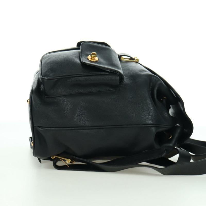 【日本直送】蒂芬妮 (TIFFANY&Co.) 黑色金色皮革雙肩包，正品 LNZ354V-3