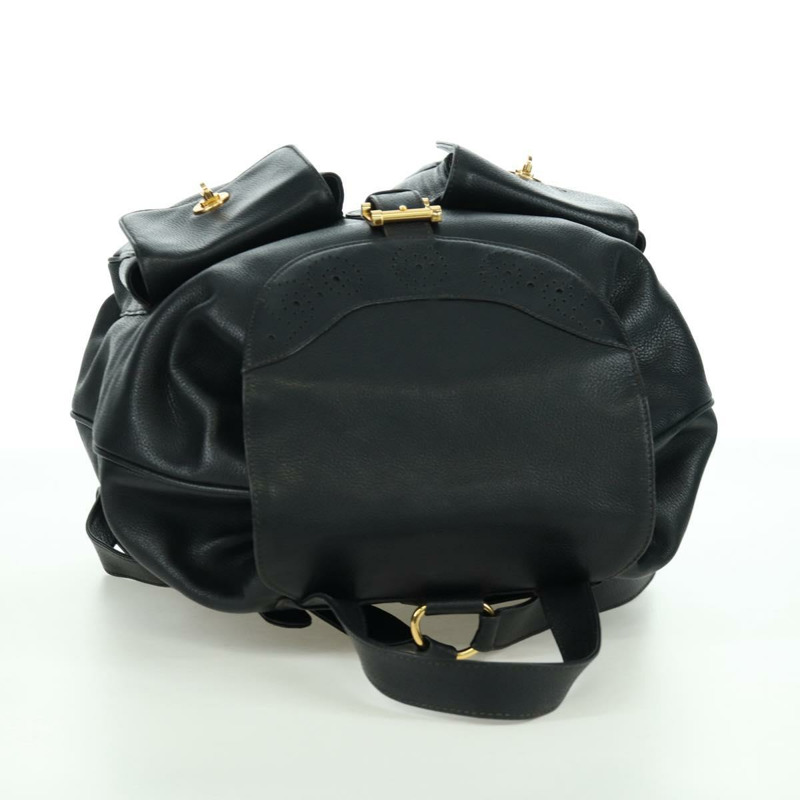 【日本直送】蒂芬妮 (TIFFANY&Co.) 黑色金色皮革雙肩包，正品 LNZ354V-5