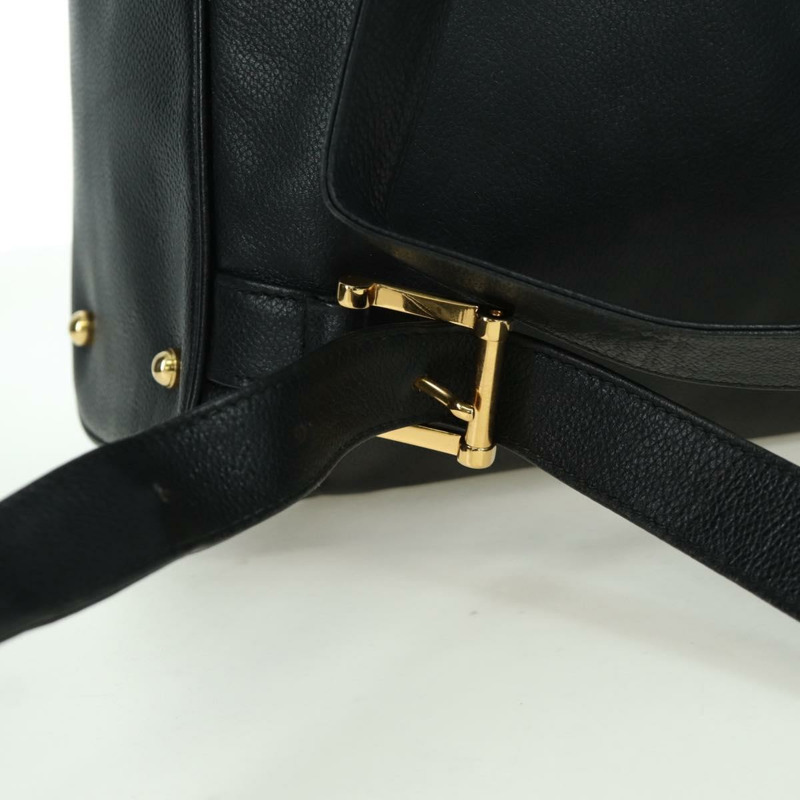 【日本直送】蒂芬妮 (TIFFANY&Co.) 黑色金色皮革雙肩包，正品 LNZ354V-8