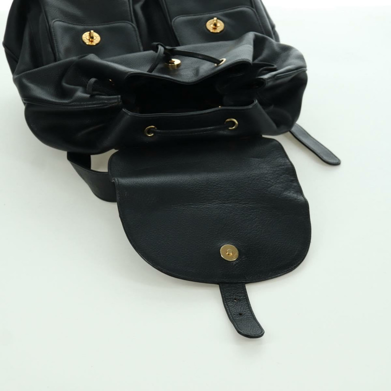 【日本直送】蒂芬妮 (TIFFANY&Co.) 黑色金色皮革雙肩包，正品 LNZ354V-23