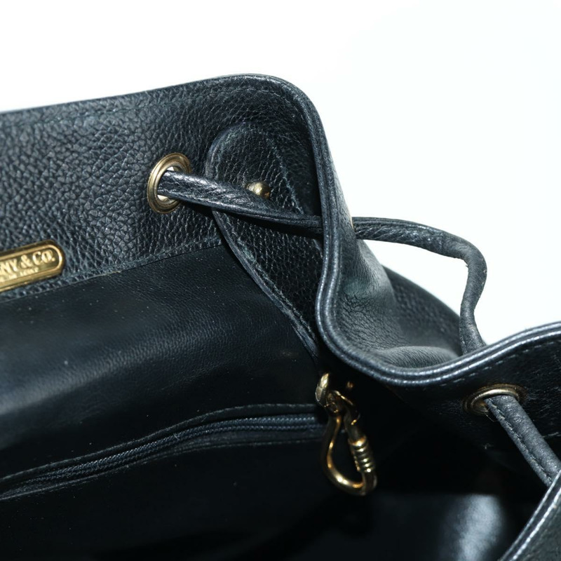 【日本直送】蒂芬妮 (TIFFANY&Co.) 黑色金色皮革雙肩包，正品 LNZ354V-27