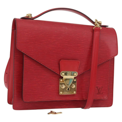 路易威登 Epi Monceau 28 手提包紅色 M40783 LV 正品 BA10966