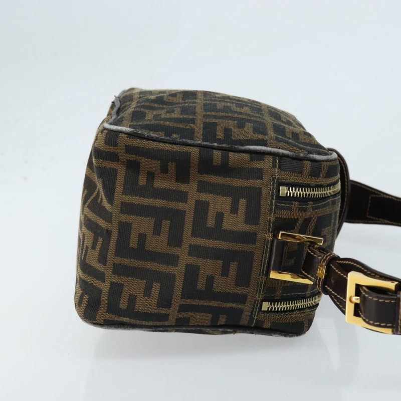 【日本直送】FENDI Zucca帆布單肩包 棕色 黑色 正品 LNZ213-2