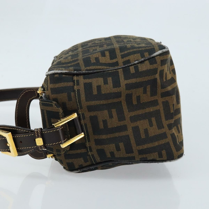 【日本直送】FENDI Zucca帆布單肩包 棕色 黑色 正品 LNZ213-3