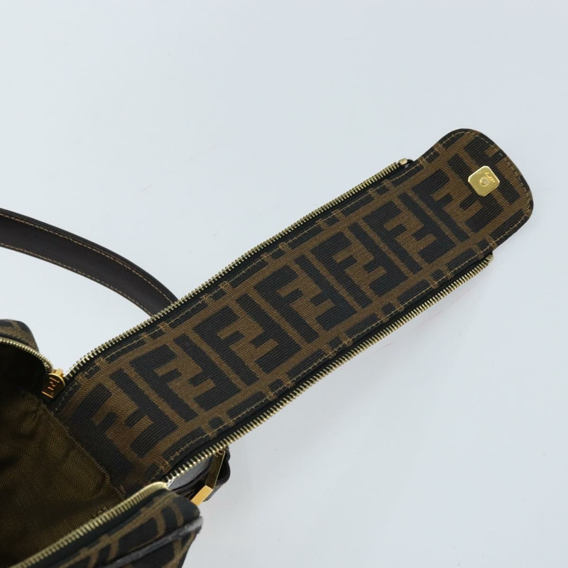 【日本直送】FENDI Zucca帆布單肩包 棕色 黑色 正品 LNZ213-9