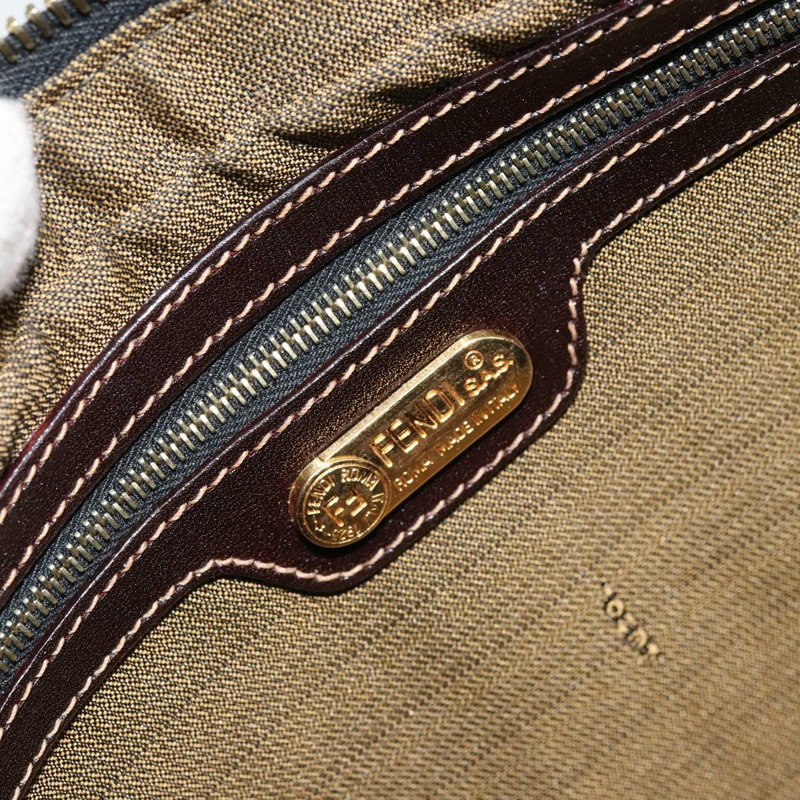 【日本直送】FENDI Zucca帆布單肩包 棕色 黑色 正品 LNZ213-17