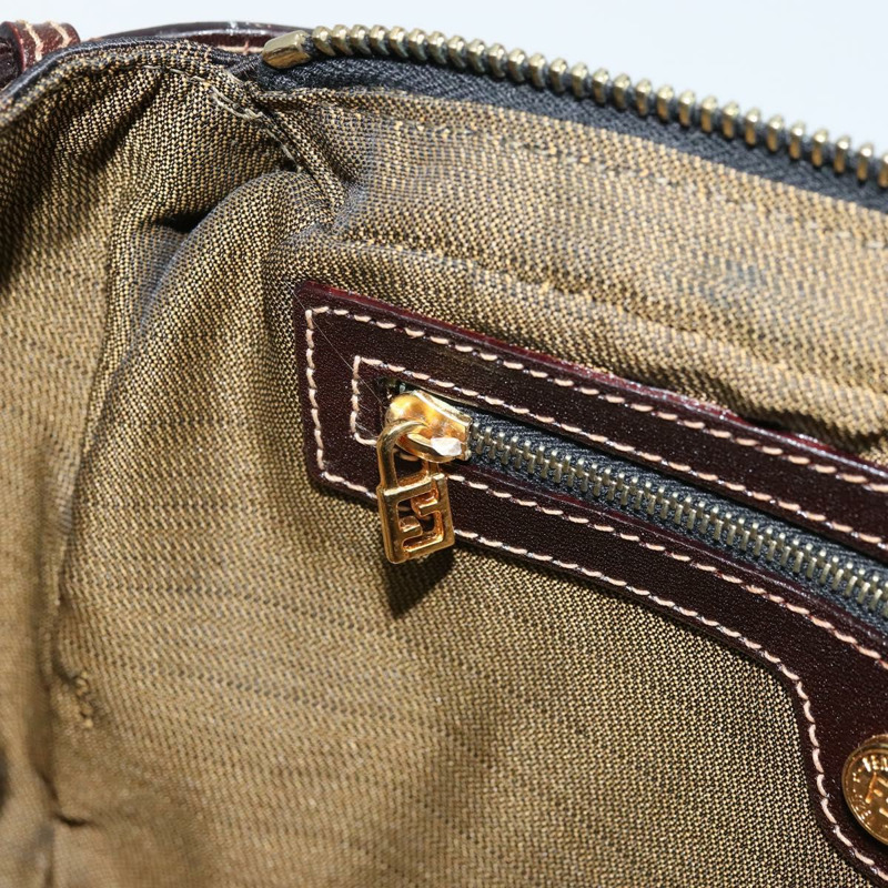 【日本直送】FENDI Zucca帆布單肩包 棕色 黑色 正品 LNZ213-20