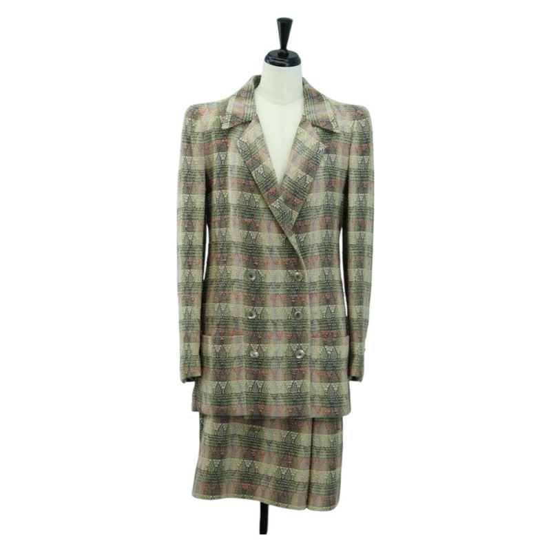 【日本直送】香奈兒外套半裙套裝外套斜紋軟呢多色 CC 認證 ARZ186V-0