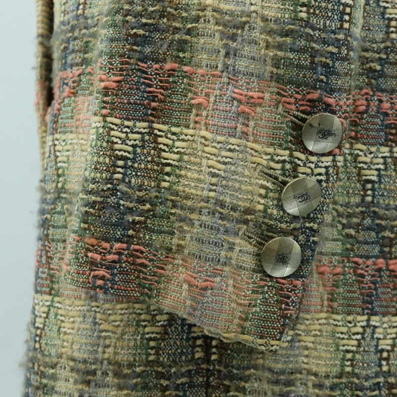 【日本直送】香奈兒外套半裙套裝外套斜紋軟呢多色 CC 認證 ARZ186V-8