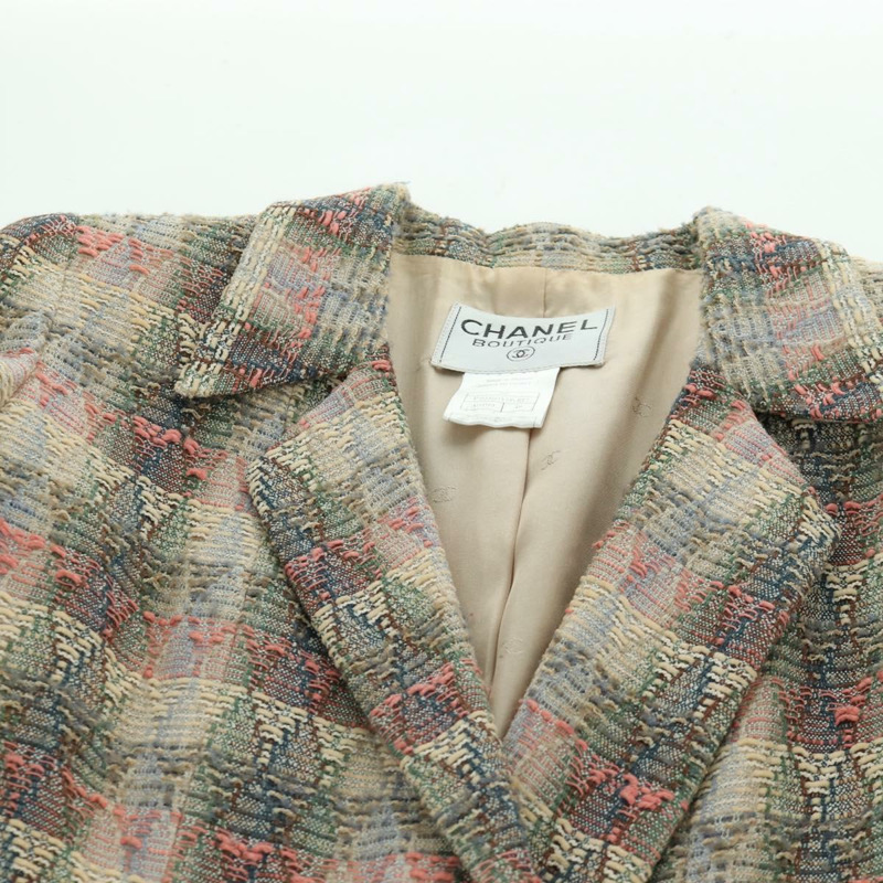 【日本直送】香奈兒外套半裙套裝外套斜紋軟呢多色 CC 認證 ARZ186V-10