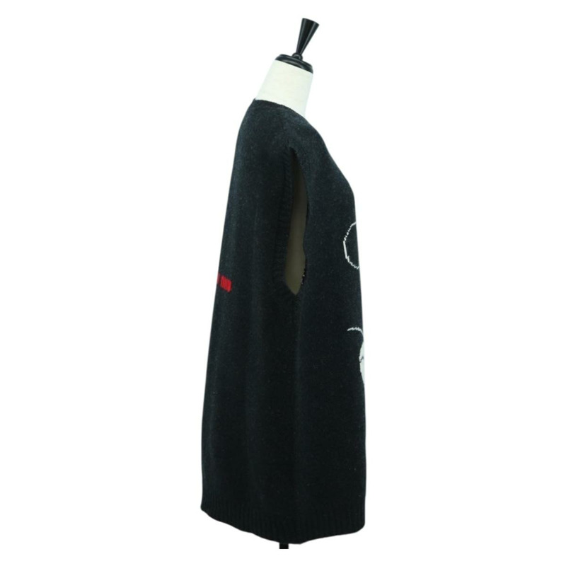 【日本直送】Miu Miu Disney 聯名針織背心，純棉材質，黑色，正品 ARZ190M-3