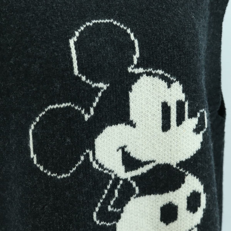 【日本直送】Miu Miu Disney 聯名針織背心，純棉材質，黑色，正品 ARZ190M-5