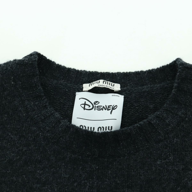 【日本直送】Miu Miu Disney 聯名針織背心，純棉材質，黑色，正品 ARZ190M-9