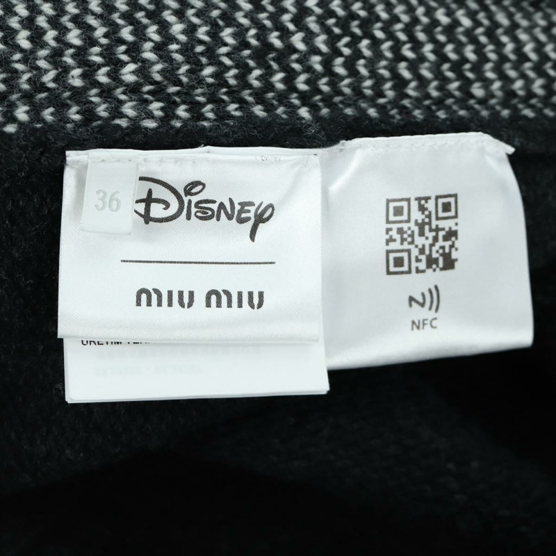 【日本直送】Miu Miu Disney 聯名針織背心，純棉材質，黑色，正品 ARZ190M-12