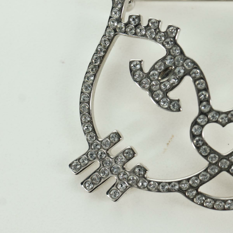 【日本直送】香奈兒貓咪胸針，金屬銀色，CC標誌，貨號ARZ169M-3