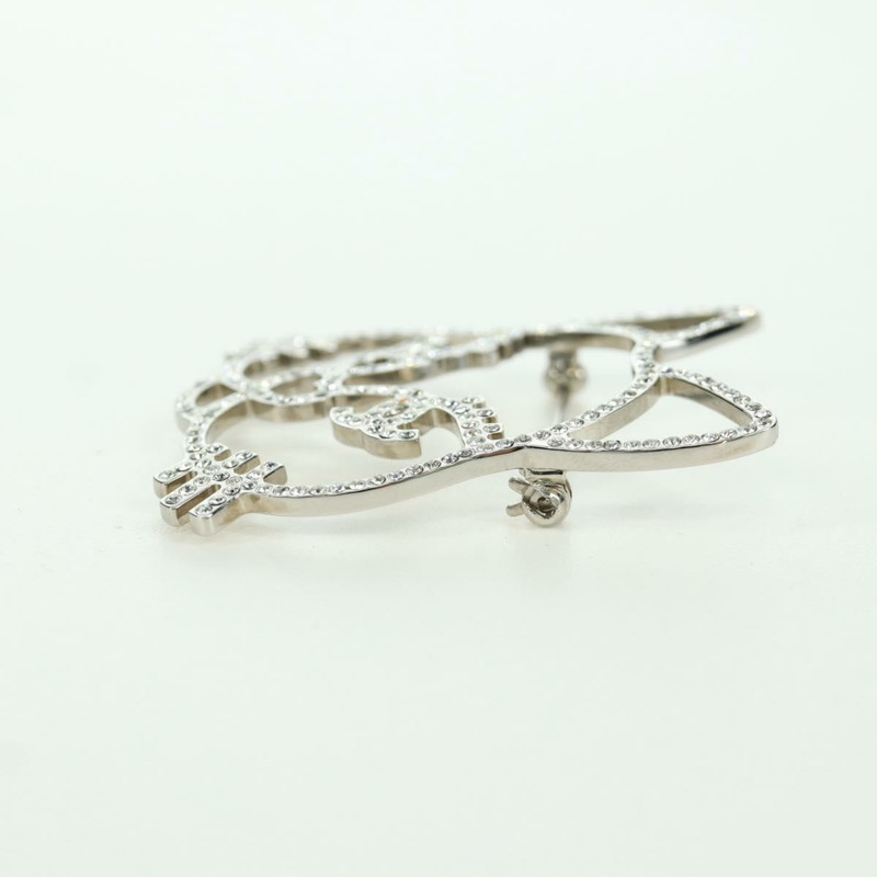 【日本直送】香奈兒貓咪胸針，金屬銀色，CC標誌，貨號ARZ169M-7