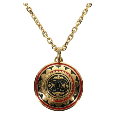 香奈兒 (CHANEL) 金金屬雙C標誌項鍊 ARZ179V